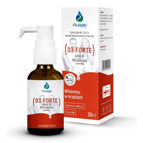 Avitale - Witamina D3 FORTE 4000 IU Z LANOLINY - 30 ml